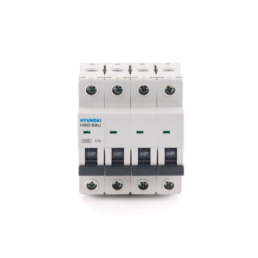 Автоматический выключатель HGD63U 4PMCS0000C C 4P 10А 15kA (STANDARD)