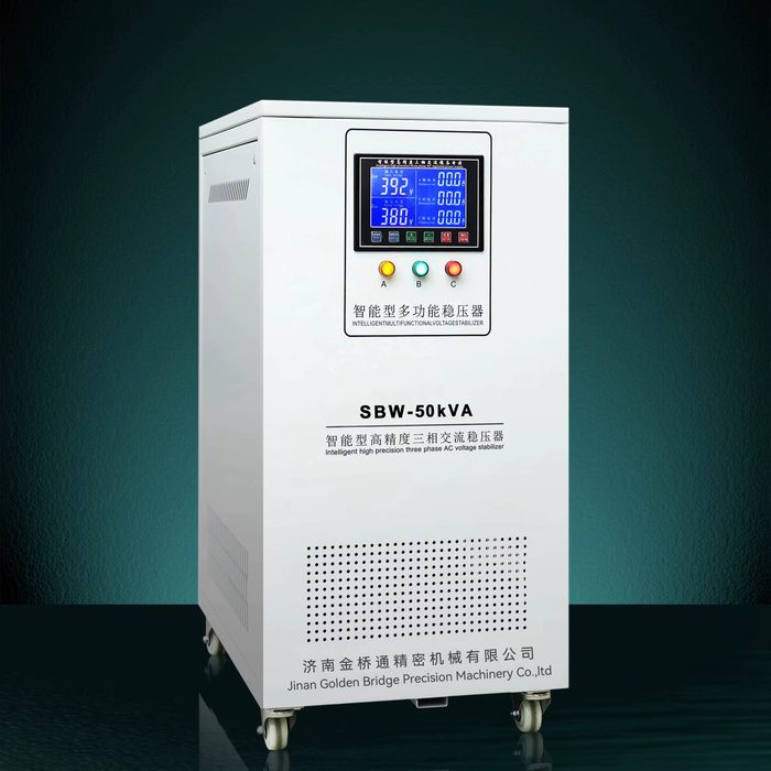 Стабилизатор напряжения трехфазный Golden Bridge SBW-S-50 50-10 кВА, 98% КПД, медный, с ЖК-дисплеем и реле